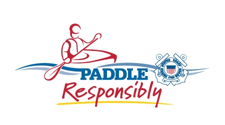 Paddle Responsibly Logo - Line Drawing of paddler with PFD